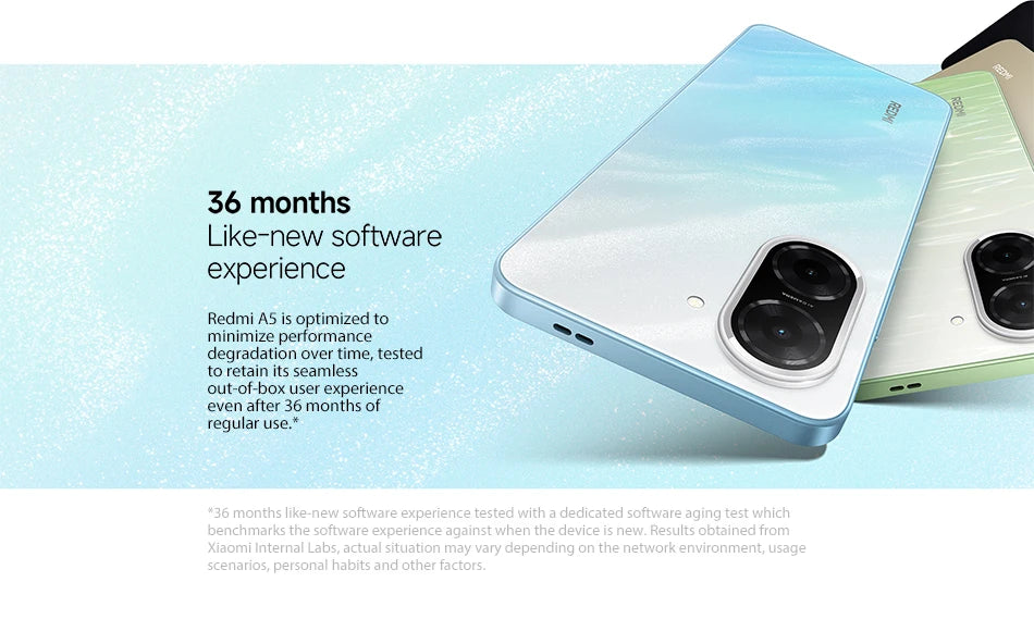 Redmi A5 Global Version UNISOC T7250 Processor 6.88" Large Screen Display Supports 15W Fast Charging 32MP Main Camera Xiaomi