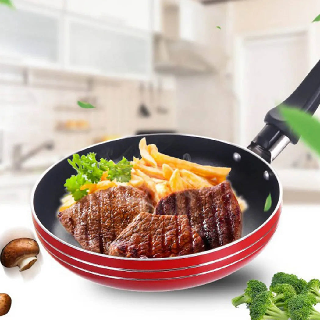 12cm/14cm/16cm Mini Frying Pan Non-Stick Steel Frypan Pot Saucepan For Cookware Kitchen Cookware Fry Eggs Tools Frying Pan