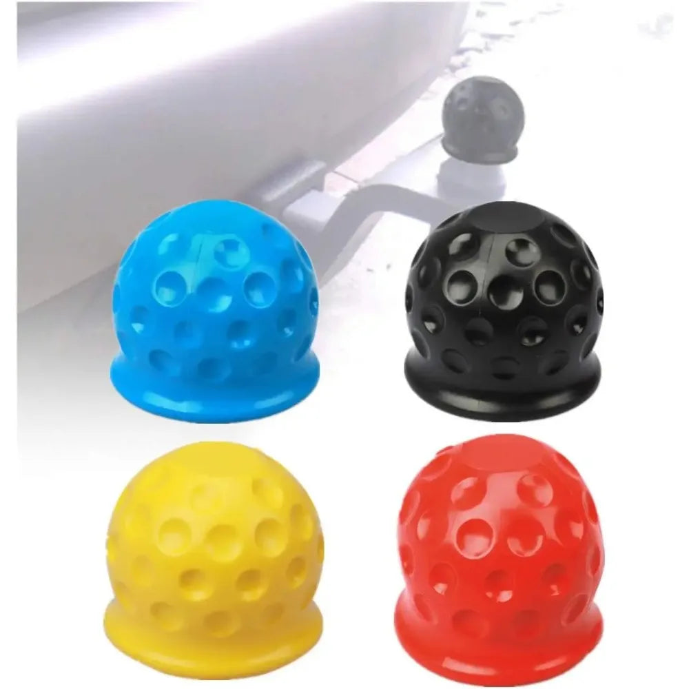 4pcs Universal 55MM Tow Bar Ball Cover Cap Trailer Ball Cover Tow Bar Cap Hitch Trailer Towball Protect Car Accessories