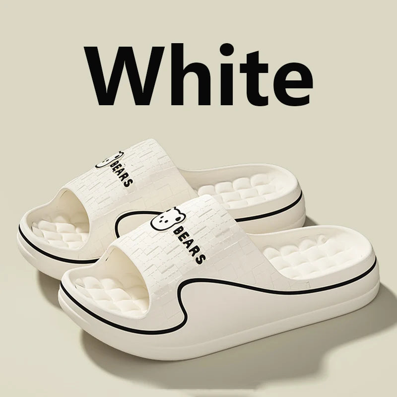 Women's Home Slippers Cute Cartoon EVA Indoor Home Bathroom Sandals Soft Sole Non-slip Summer Outdoor Beach Couple Shoes