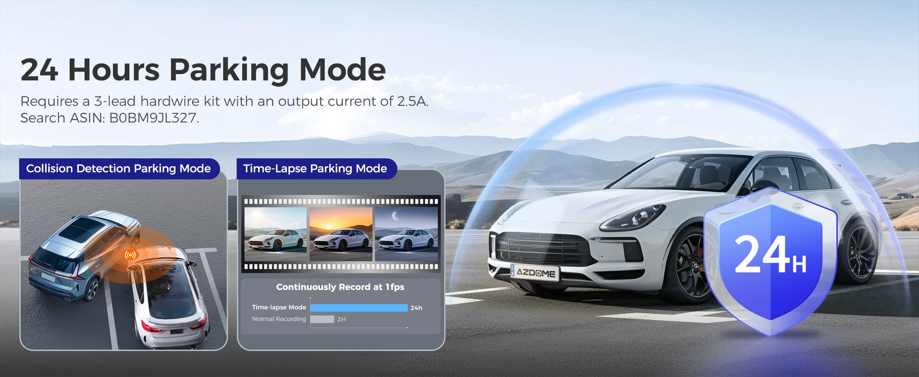 Upgrade AZDOME M550 Pro Dash Cam 4K Front Dashcam Auto 5.8Ghz Wi-Fi GPS G-sensor Car DVR 6 IR Night Vision Parking Monitor