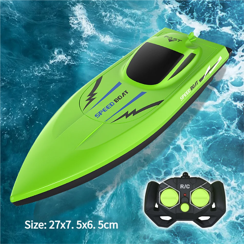 2.4G Remote Control Speed Boat for Kids – Fast Electric RC Boat Toy with Dual Motor, Waterproof Model for Pool & Outdoor Play