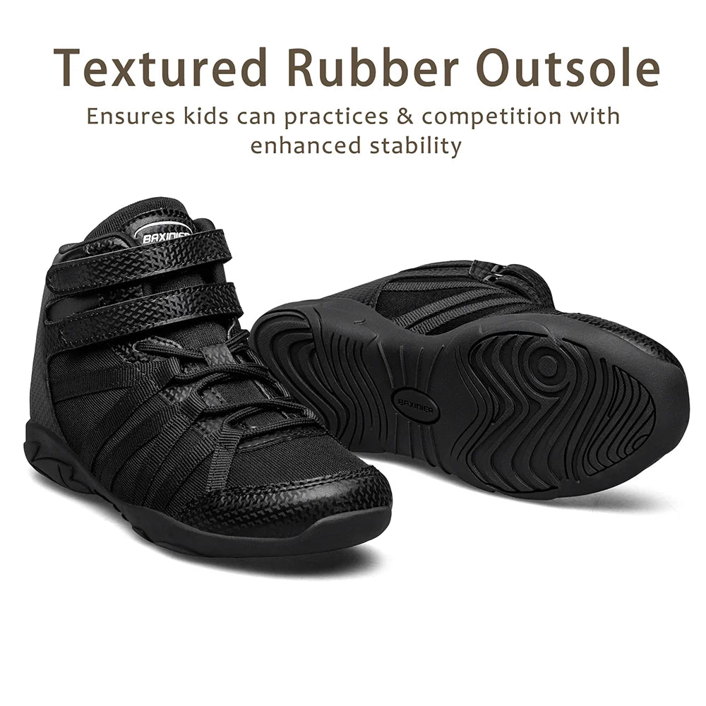BAXINIER Girls High Top Cheerleading Shoes, Professional Lightweight Youth Cheer Competition Sneakers, Dance Training Footwear