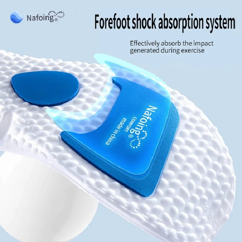 Sole Shock Absorption Deodorant Breathable Cushion Sport Insoles For Shoes Running Insoles For Feet Man Women Massage Care Pads