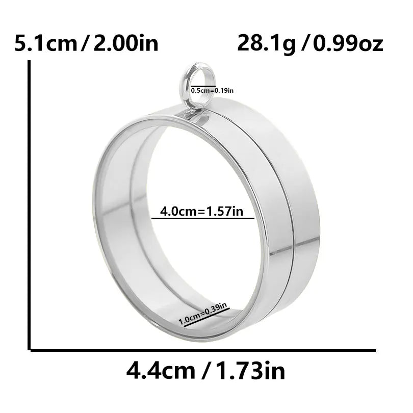 1Pc Stainless Steel Round Reliquary Photo Coin Holder Locket Pendant Openable Glass Cremation Urn Relicario Colgantes Jewelry