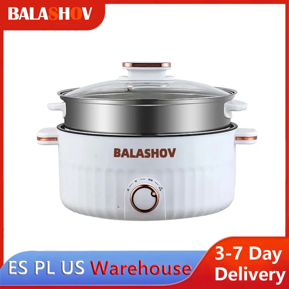 1.5L/3L Portable Electric Rice Cooker Multifunctional Double Layer Pan Non-stick Cookware for Kitchen and Home Appliance