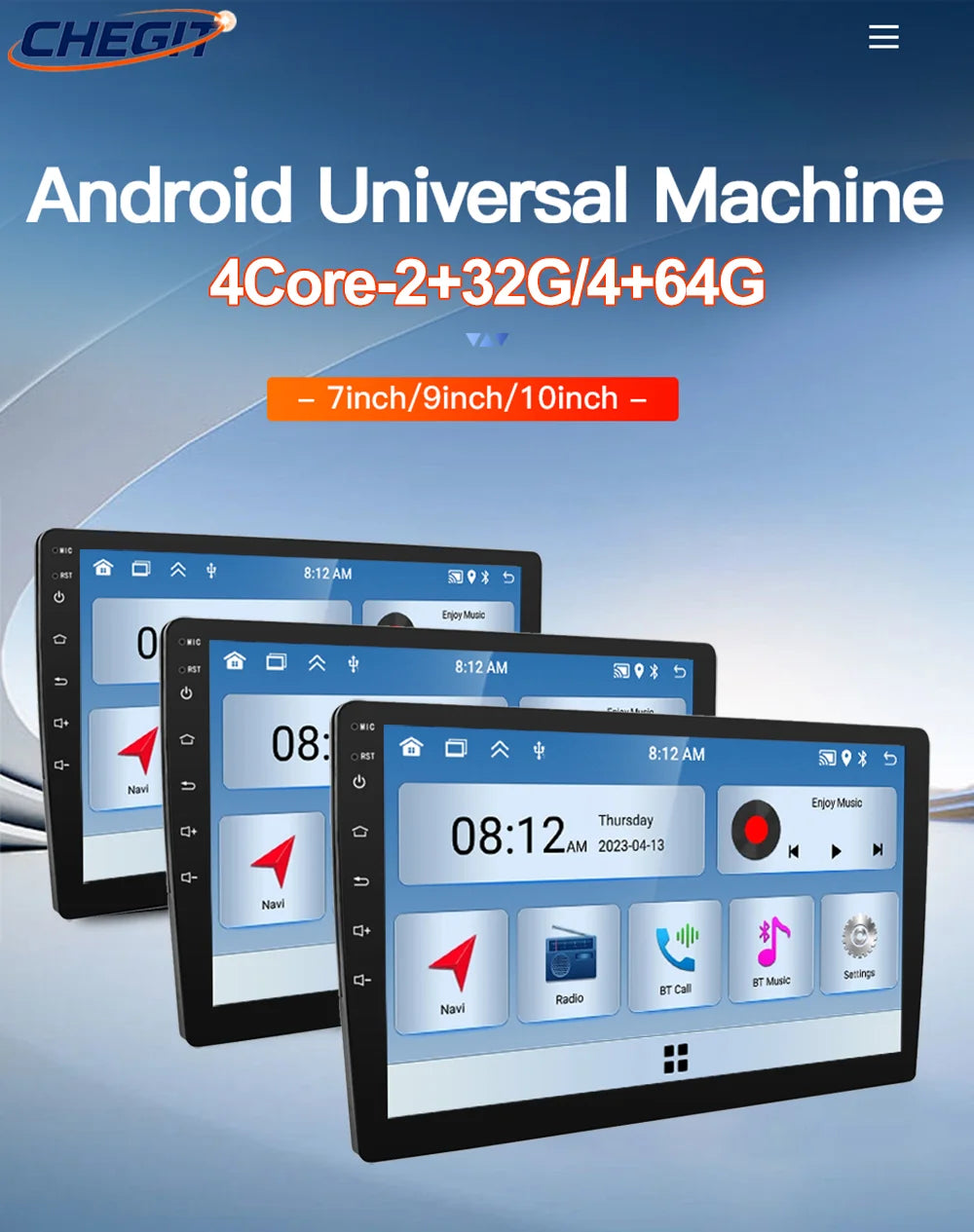 2 Din Universal Android 13 Car Radio 7/9/10 Inch Wireless CarPlay Android Auto GPS Bluetooth Multimedia Head Unit for Toyota