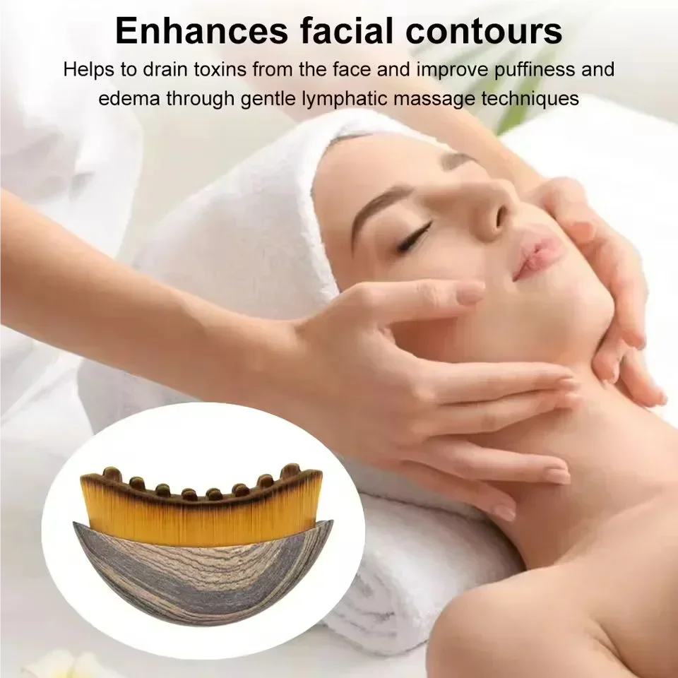 Ergonomic Lymphatic Face Massager Brush for Facial Contour Sculpting Drainage Tool Skin Care & Relaxing Massage
