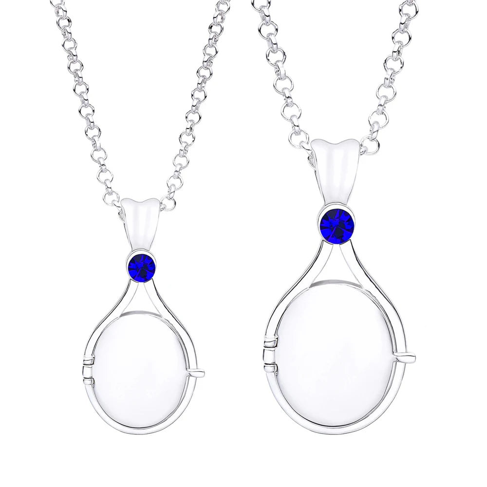 H2O Locket Pendant Necklace Mermaid Silver Color with Crystal Just Add Water Necklaces TV Movies Jewelry for Women Girls