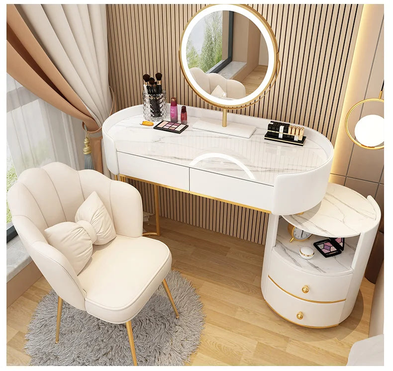 Bedroom Wooden Dressing Table Drawer Girls Led Light Standing Dressing Table Mirror Makeup Mesa De Maquillaje Rome Furniture