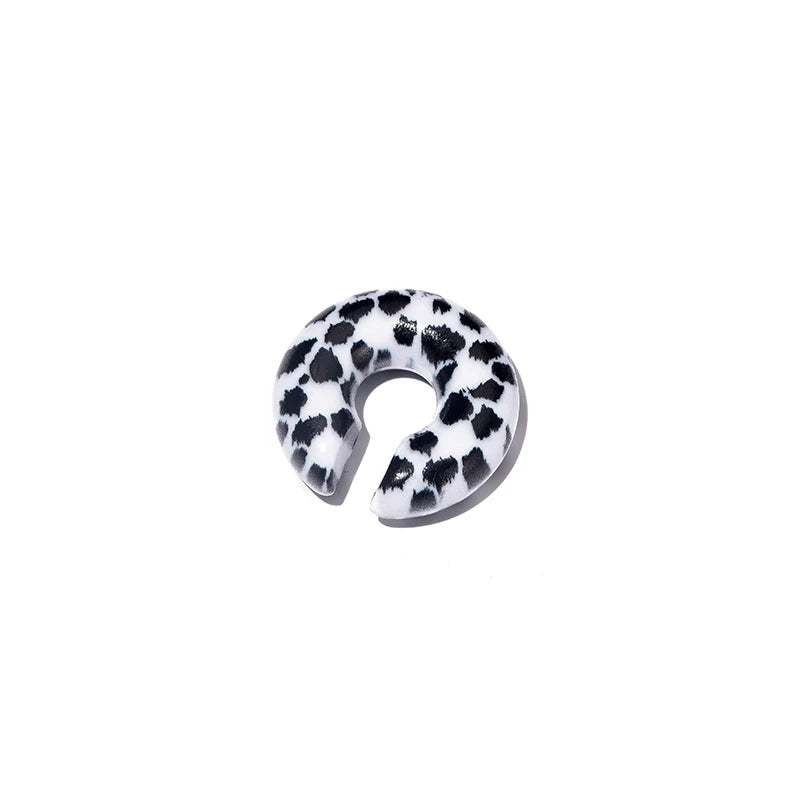 1 Piece Round Leopard Print Ear Clips Earrings For Women C Shape No Piercing Fake Cartilage Ear Cuff Female Jewelry Accessories