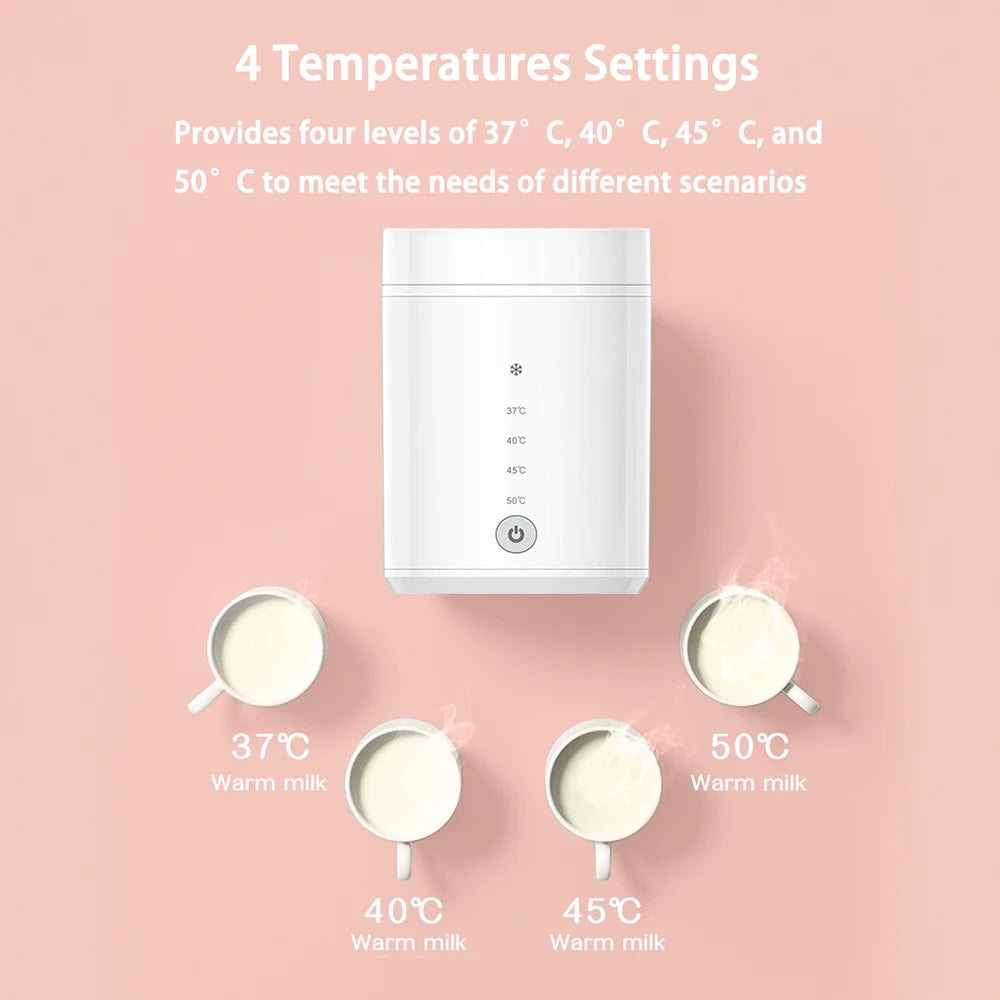 N1 Baby Bottle Warmer All-In-One USB Rechargeable Heater Portable Wireless Milk Heater with Sterilizer with 2 Adapters