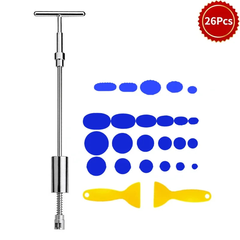 PWS Car Dent Repair Tools Puller Removal Kit Slide Hammer Reverse Hammer Tool Body Suction Cup Adhesive Blue Glue Tabs