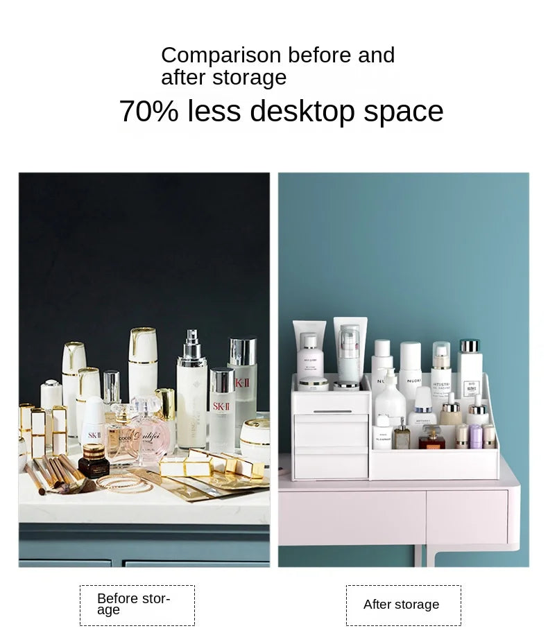 Drawer-type Cosmetics Storage Box Save space Skin Care Products Desktop Dormitory Desk Dressing Table Desktop Stationery Box