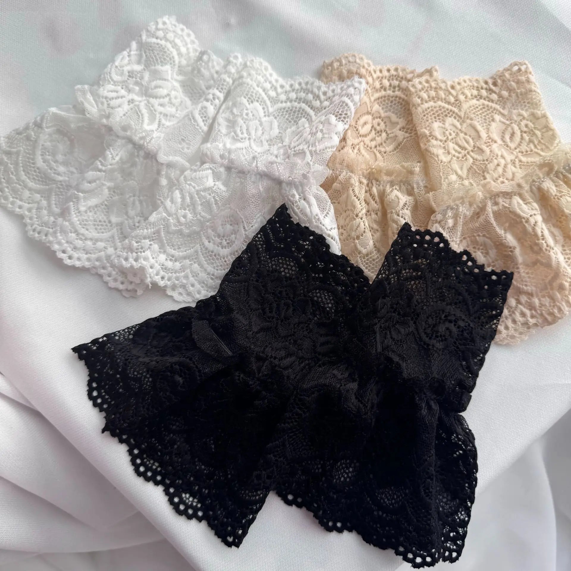 Mesh Lace Fake Sleeve Wrist Cuffs for Daily Wear Lolita Matching Dress Decor Sun Protection Sweet Styling