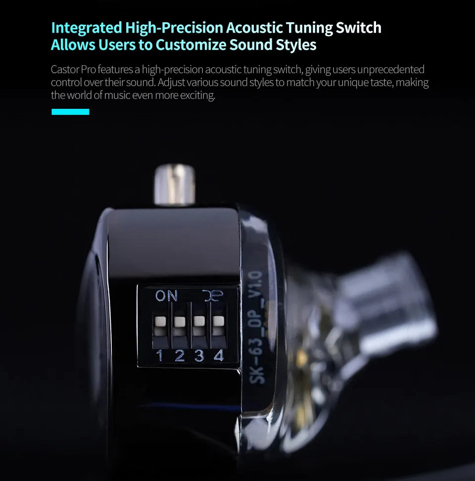 KZ Castor PRO 2DD Dynamic in Ear Earphones High-end Tunable Earphones Stets A New Benchmark for Hfi Sound Quality Bass Headsets