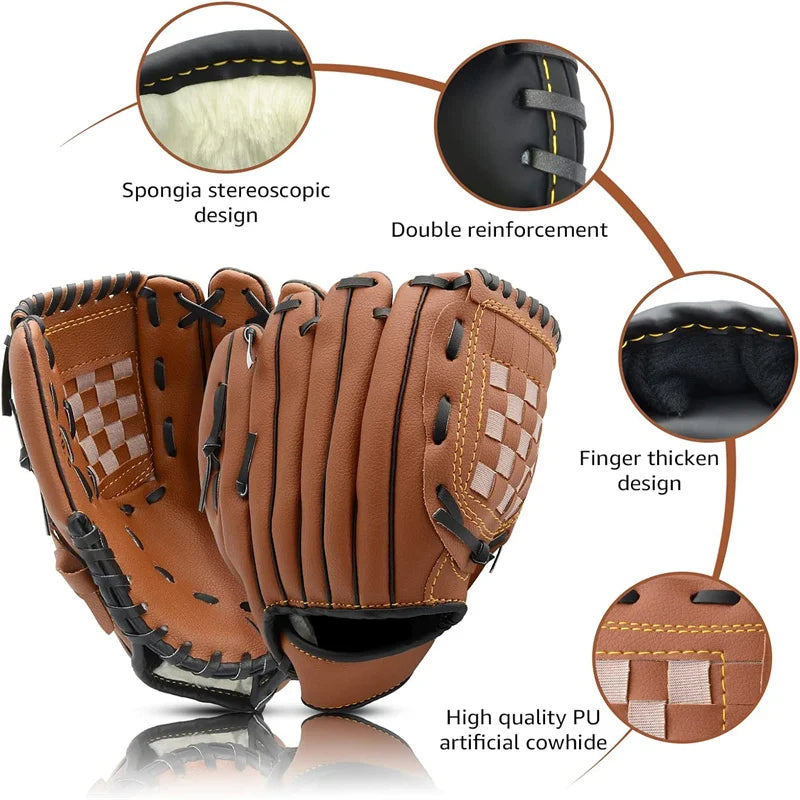 BG Outdoor camping sport Baseball Gloves Softball Practice Equipment Size 9.5 Left Hand For Kids/Adults Man Woman Training