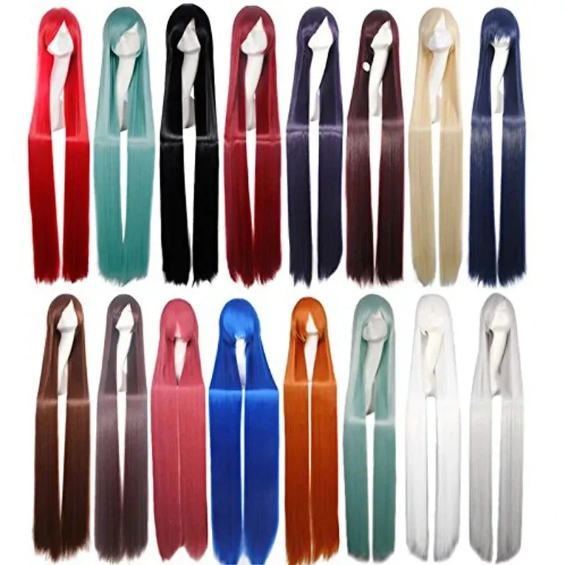 Long Straight Heat Resistant Synthetic Hair Wig Women Universal Cartoon Cosplay Wig Anime Costume Party Wigs
