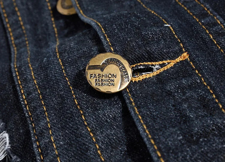 2025 Men's Fashion Jeans Sleeveless Jacket Vest Male Black Blue Denim Jeans Vest  Man Cowboy Outdoors Waistcoat Mens Jacket Vest