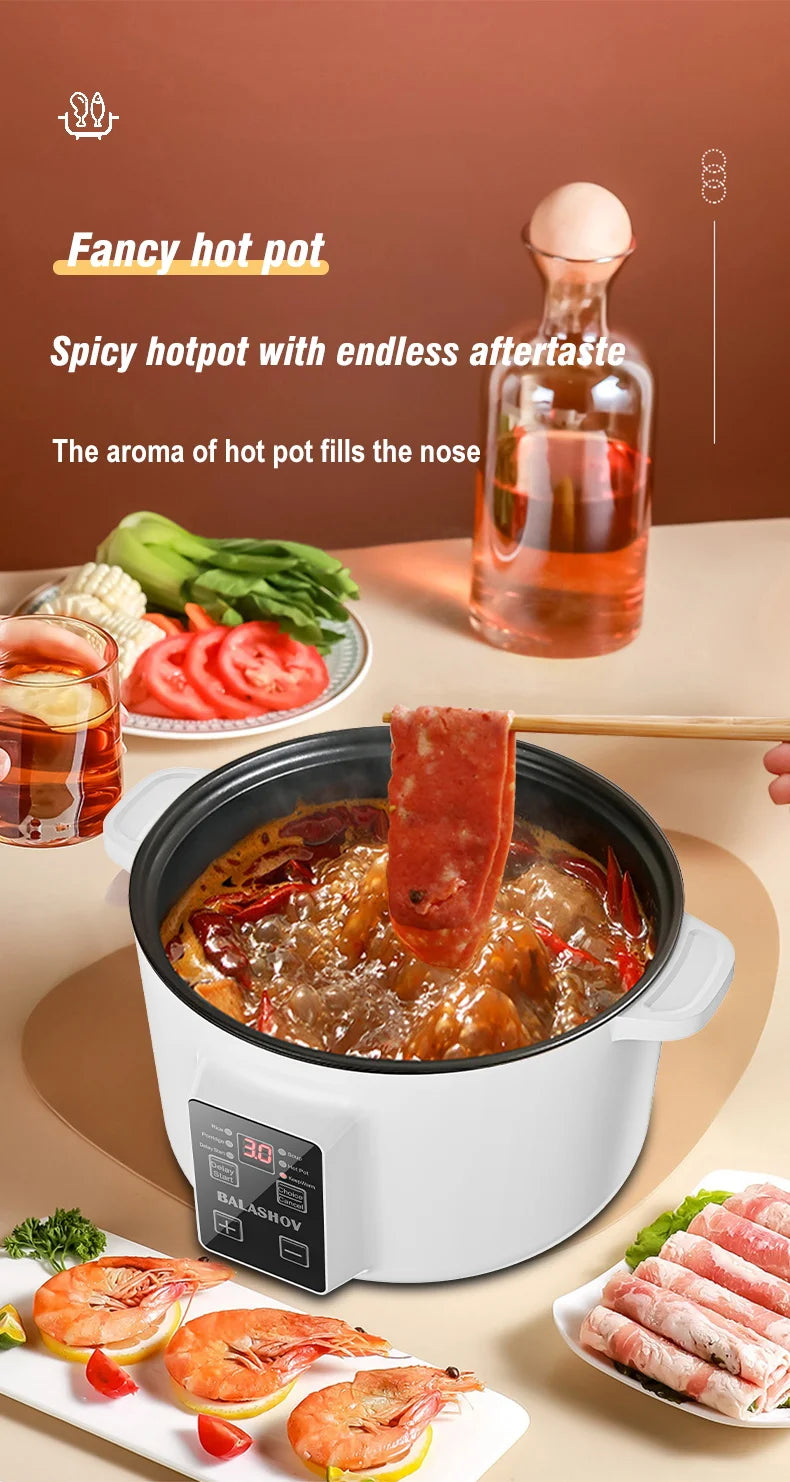 220V Electric Cooker Non-stick Cooking 3.5L Hot Pot Multifunction Electric Cooker Smart Rice Pot For Home Electric Hot Pot