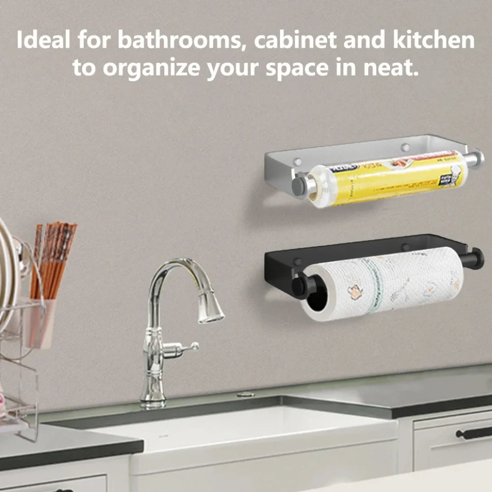 Stainless Steel Kitchen Paper Holder Plastic Wrap Holder Kitchen Accessories Kitchen Paper Dispenser Kitchen Supplies