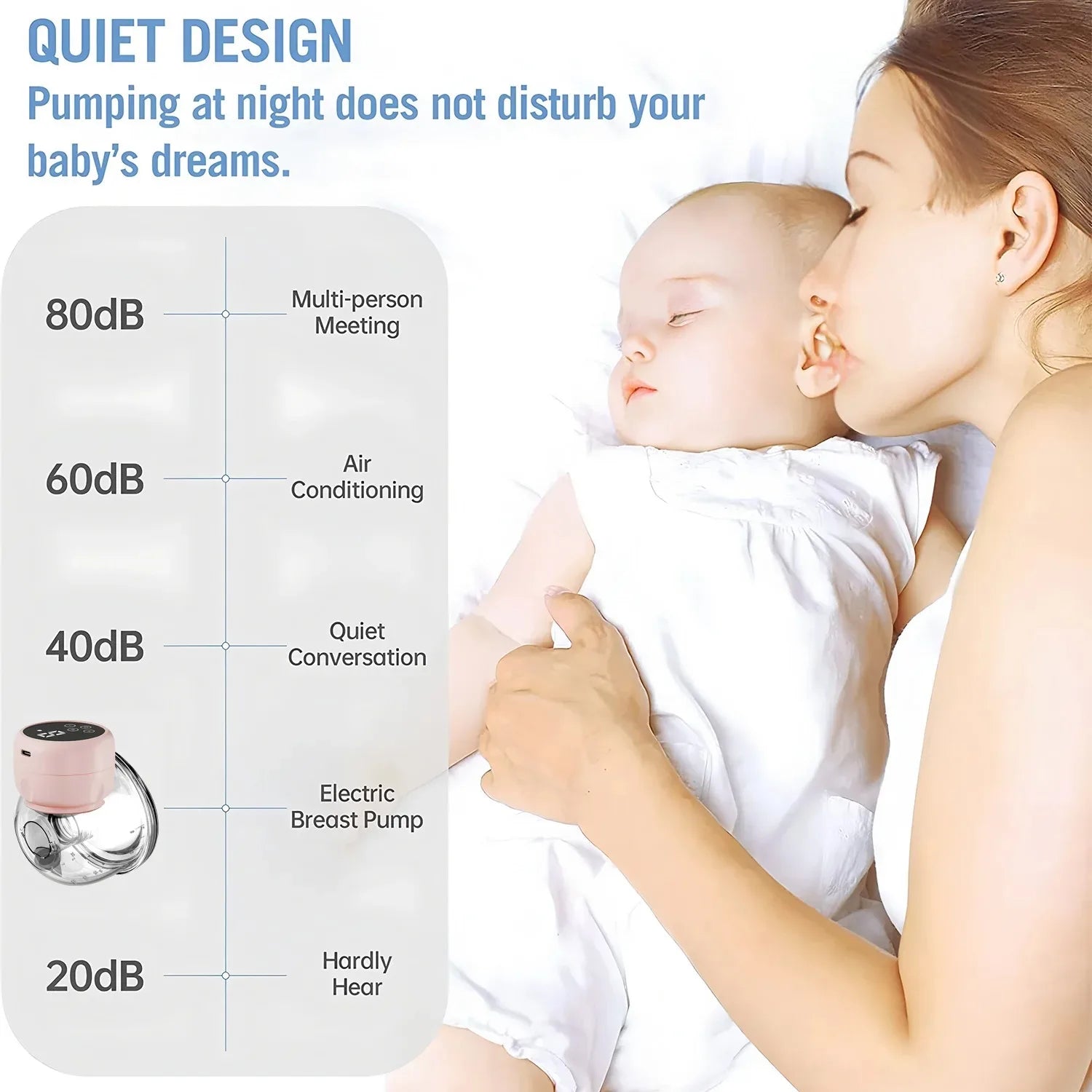 New Wearable Electric Breast Pumps Portable Hands Free Breast Pump Silent Comfort Breast Milk Extractor Collector 1PCS