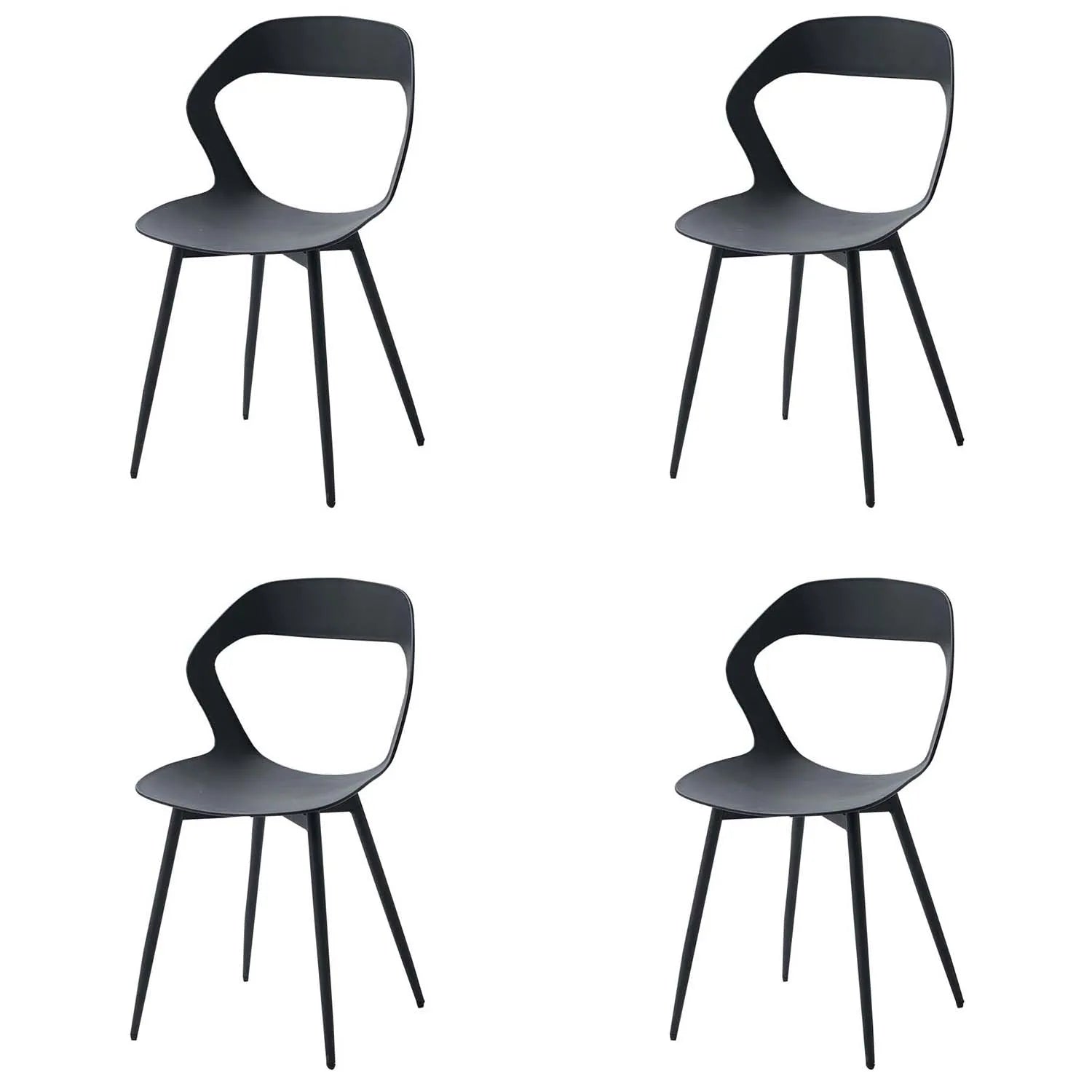 Set of 4 / 6 Scandinavia Dining Chairs for Dining Room Furniture Chair Nordic Designer Creative Household Backrest Chair