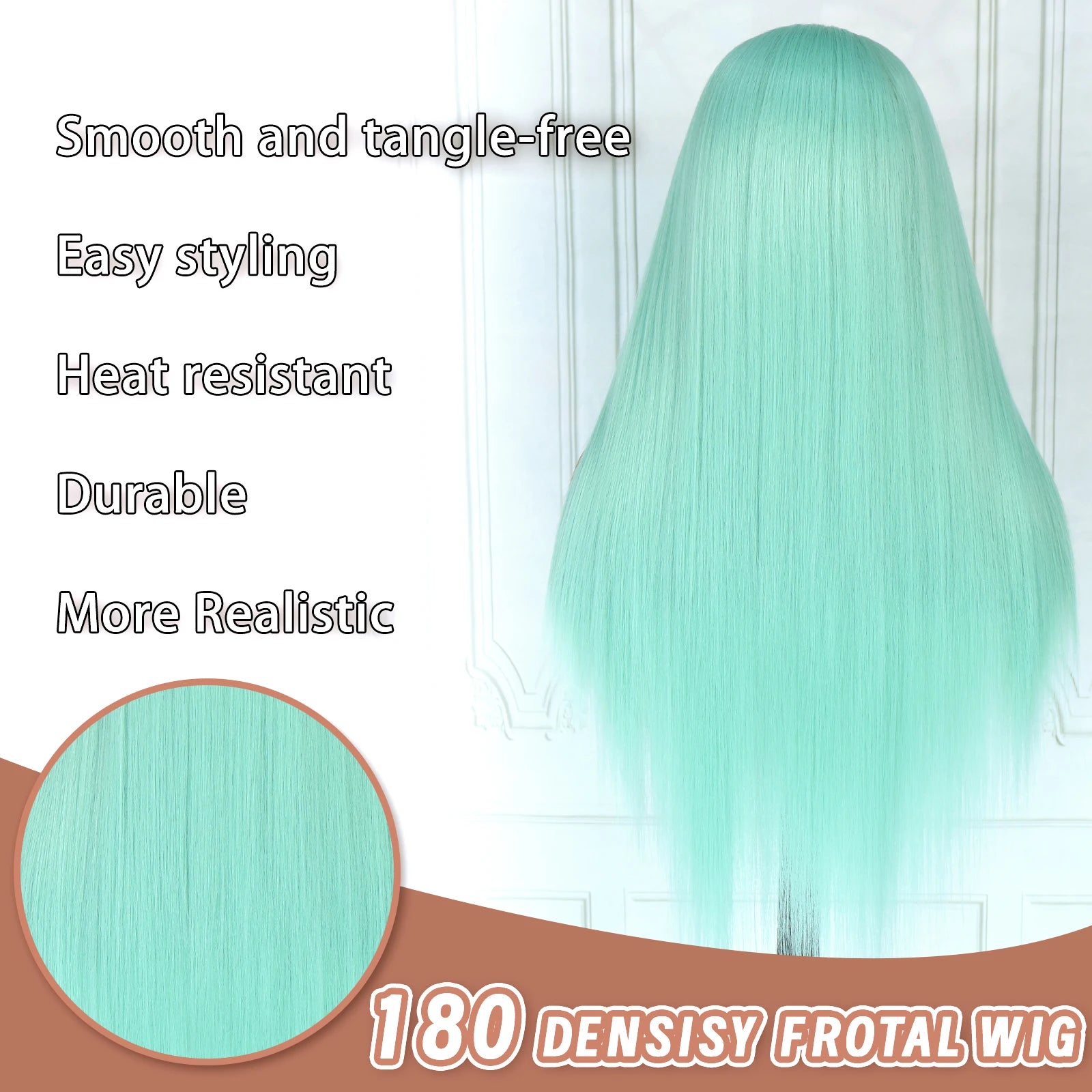Aubree Synthetic Wigs Blue Hair 13*4 Lace Front Wigs For Daily Use Party Time Long Straight 28 inches 180% Density Glueless