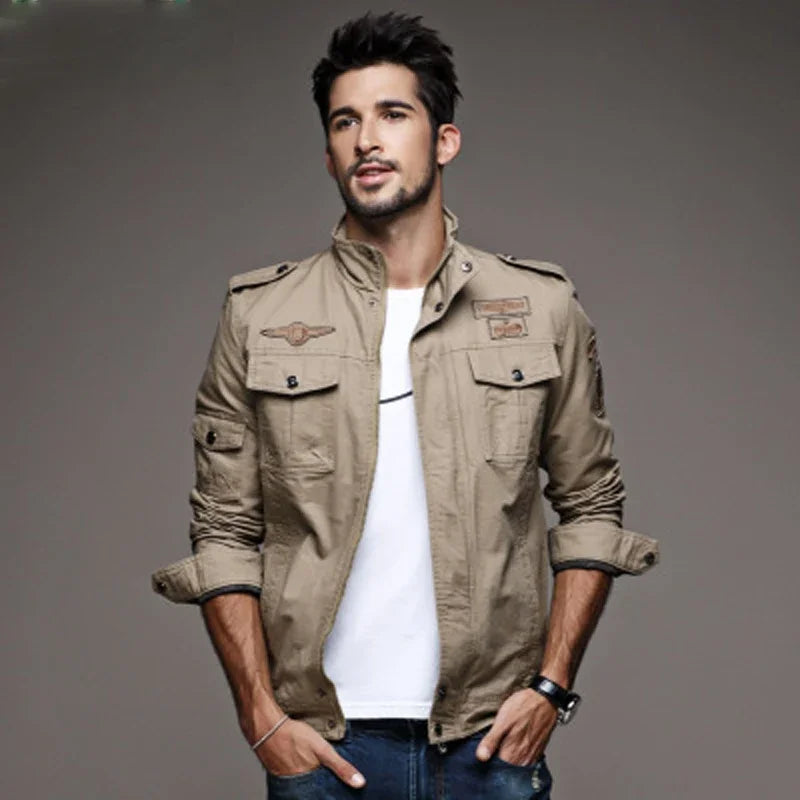 New 2025 Casual Army Military Jacket Men Plus Size M-6XL Jaqueta masculina  Spring & Autumn Cargo Mens Jackets Coat