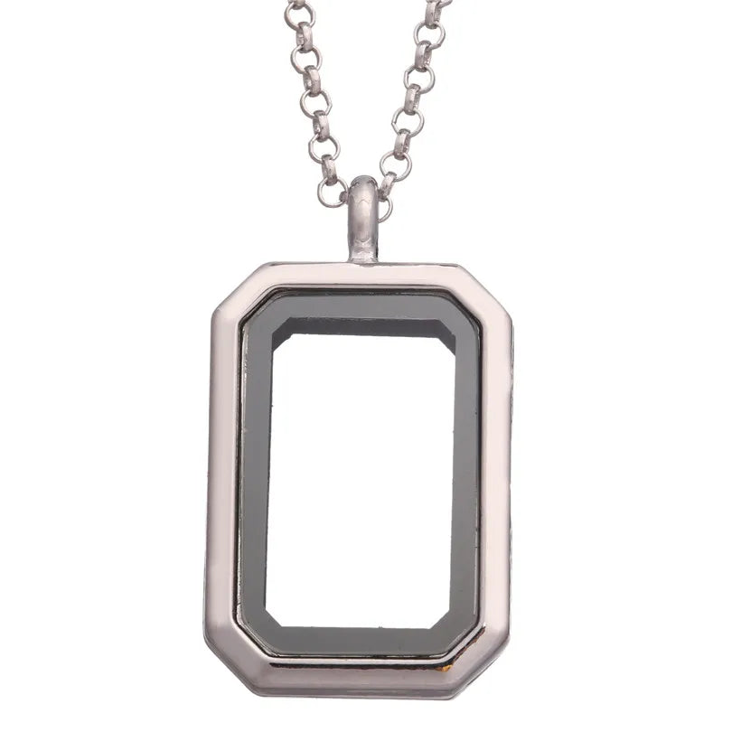 1Pc Trendy Sweet Love Glass Reliquary Photo Locket Pendant Necklaces Goth Heart Cremation Ashes Urn Relicario Collares Jewelry