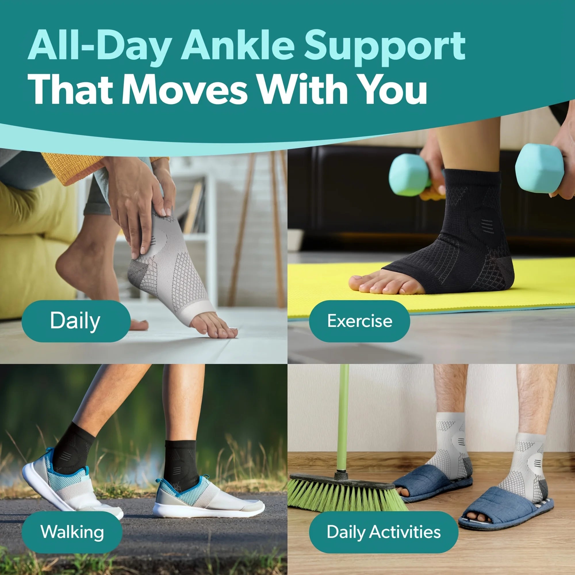 1Pair Compression Socks,Compression Foot Sleeves with Arch And Support,Open-Toe Design Neuropathy Socks