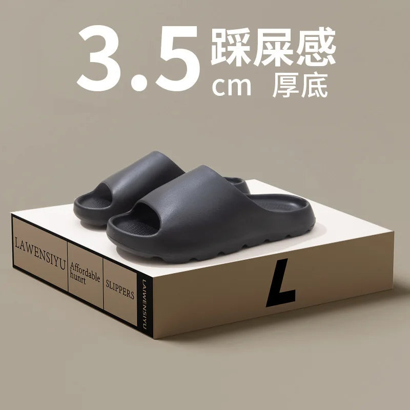 2025 New Arrival Men's Trendy Outdoor Slippers with EVA Tread Feel Anti Slip and Wear-resistant Slippers Indoor Home