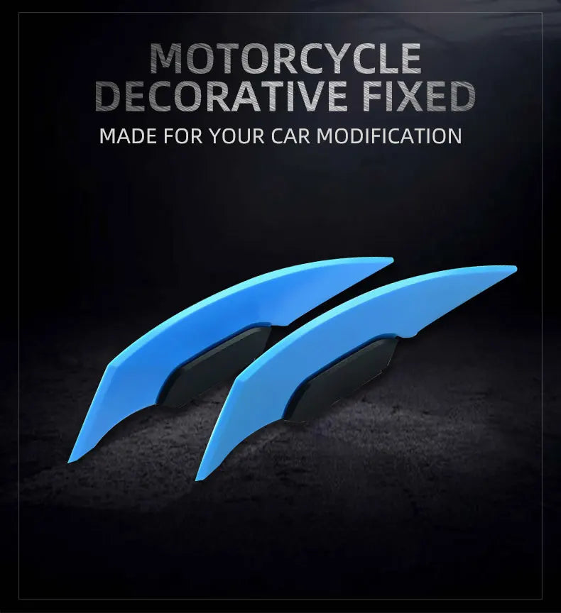 1 Pair Universal Motorcycle Decorative Winglet Aerodynamic Spoiler Dynamic Wing Car Exterior Styling Modified Accessories