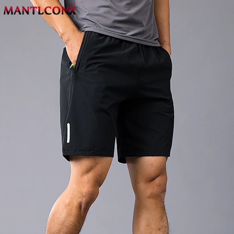 New Fashion Sports Shorts Men Elastic Waist Shorts Male Breathable Quick Dry Comfortable Men's Short Pants Men Bottom Black XXXL