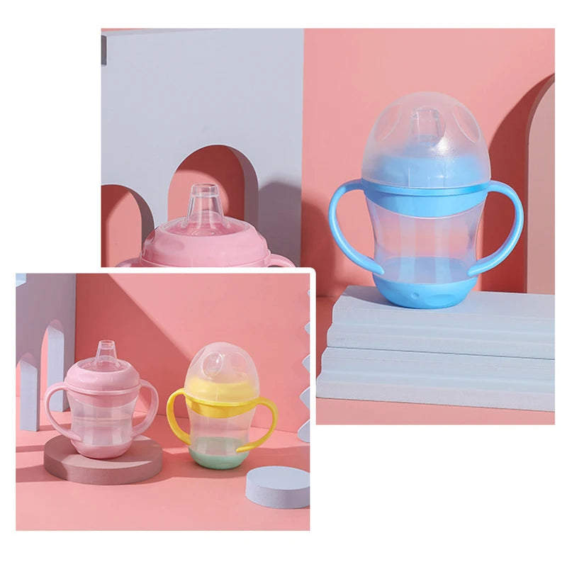 Child Bottle Children's Water Bottle Leakproof Water Bottles Outdoor Portable Children's Cups Infant Training Cups WithHandle