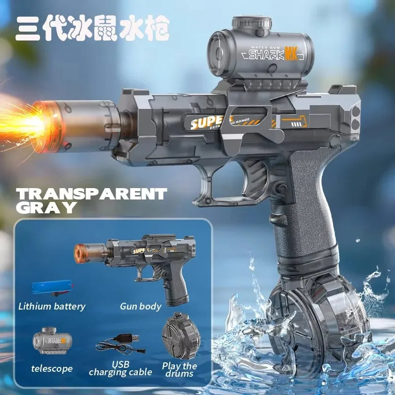 Electric Water Guns For Adults Powerful Squirt Automatic Water Suction Water Blasters Summer Outdoor Beach Toy For Boys Kid Gift