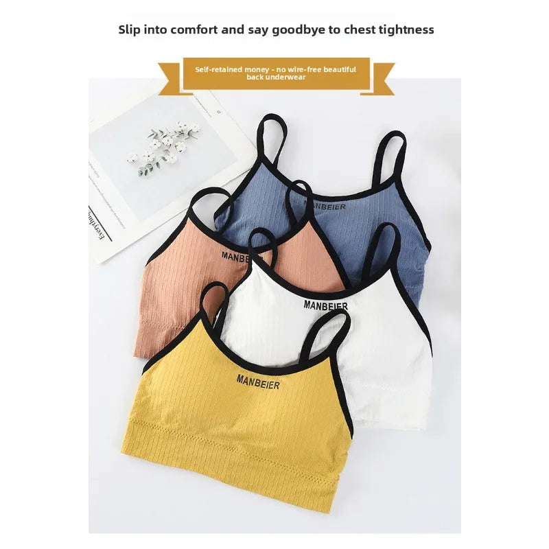 New Sports Bra for Women Gym Sexy Crop Top Bra Women Cotton Underwear Soft Comfort Tube Tops Female Brassiere Tops for Girls