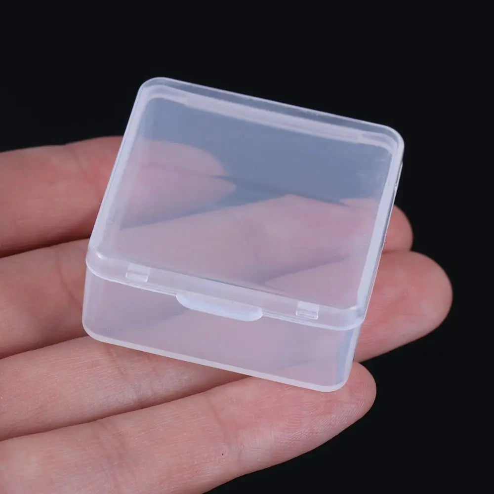 1Pcs Plastic Transparent Storage Box Small Items Sundries Jewelry Organizer Case Beads Container Pill Chip Box Tools Accessories