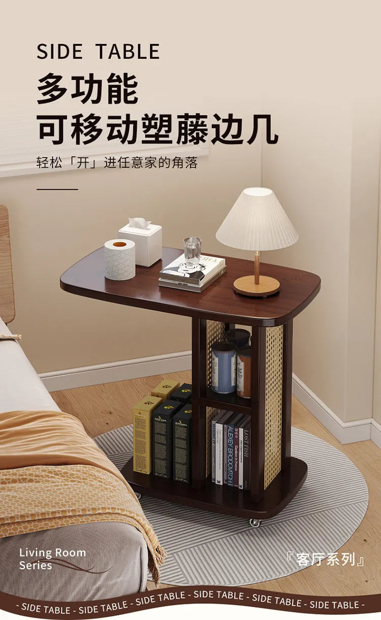 Office Desks Wooden Side Table Floor Side Tall Sofa Coffee Table Study Retro Table Basse Salon Furniture For Living Room