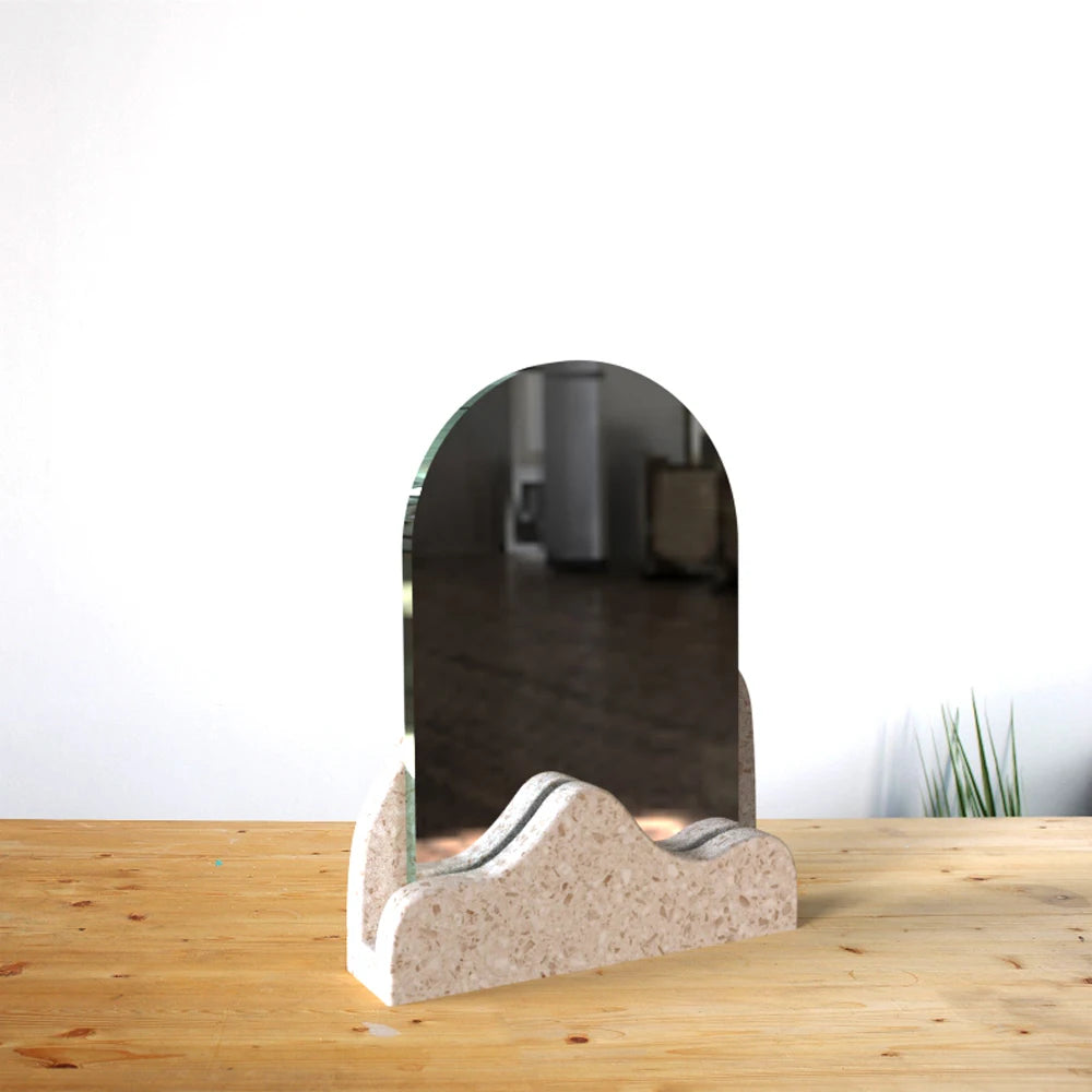Concrete Mirror Bracket Silicone mold Wavy Mountain Design Card Holder molds Creative silicone mold for office furniture