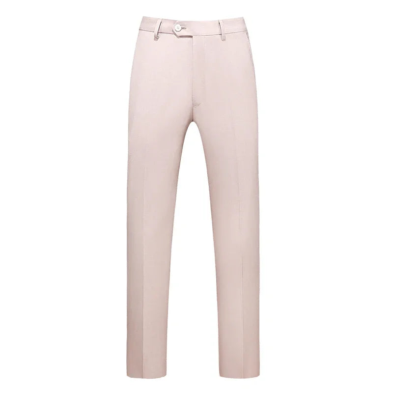 Men Dress Pants Solid Color Slim Fit Business Casual Office Wedding Formal Trousers High Quality Men Clothing Suit Pants 29-40