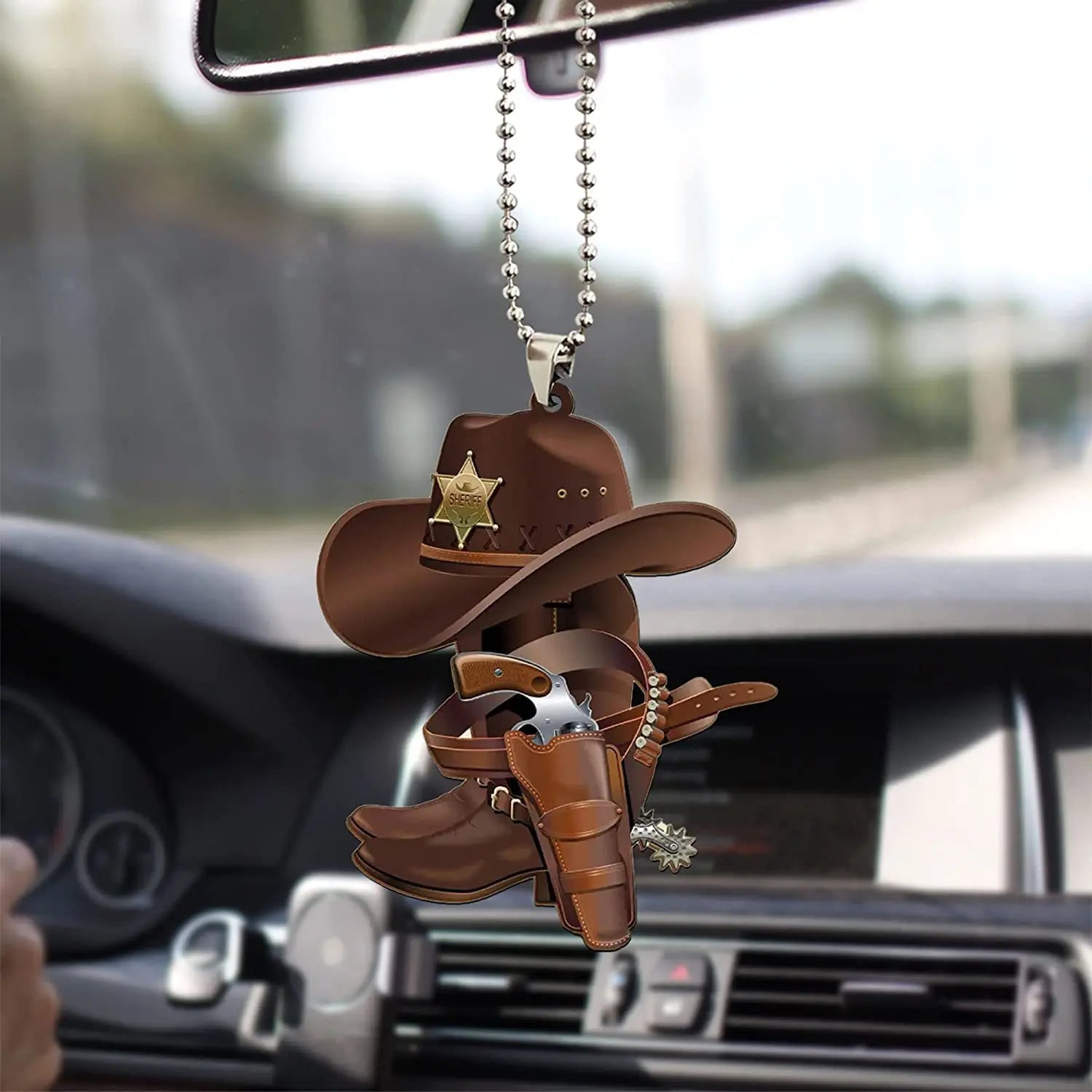 Acrylic Western Cowboy Boot Keychain Felt Hat Boot Texas Farm Saddle Wild West Keychain Backpacks Home Party Key Chain