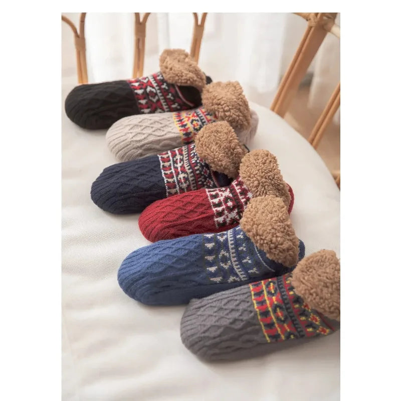 Super Warm Winter Non-slip Floor Socks Women Men Snow Socks Sleep Carpet Socks Slippers Socks Women Velvet Boot Unsiex Home Wear