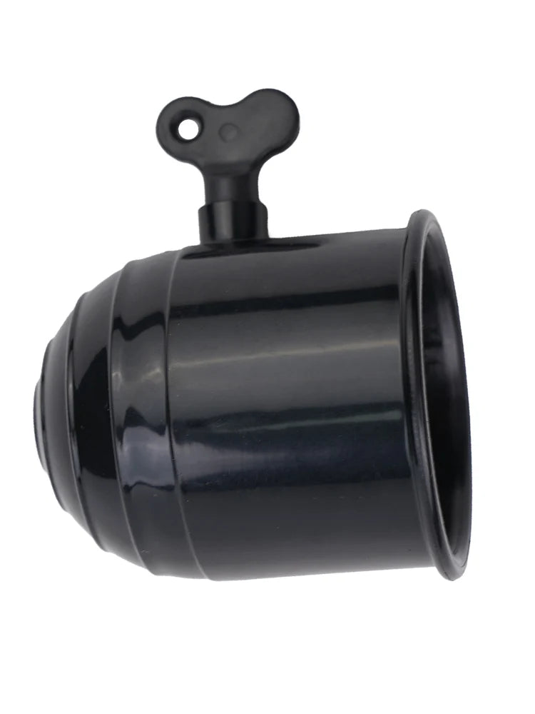50mm Car Tow Bar Ball Cover Lockable Key Towing Hitch Trailer Protector Cap Black Silver Plastic Truck Car Prevent Loose Fall