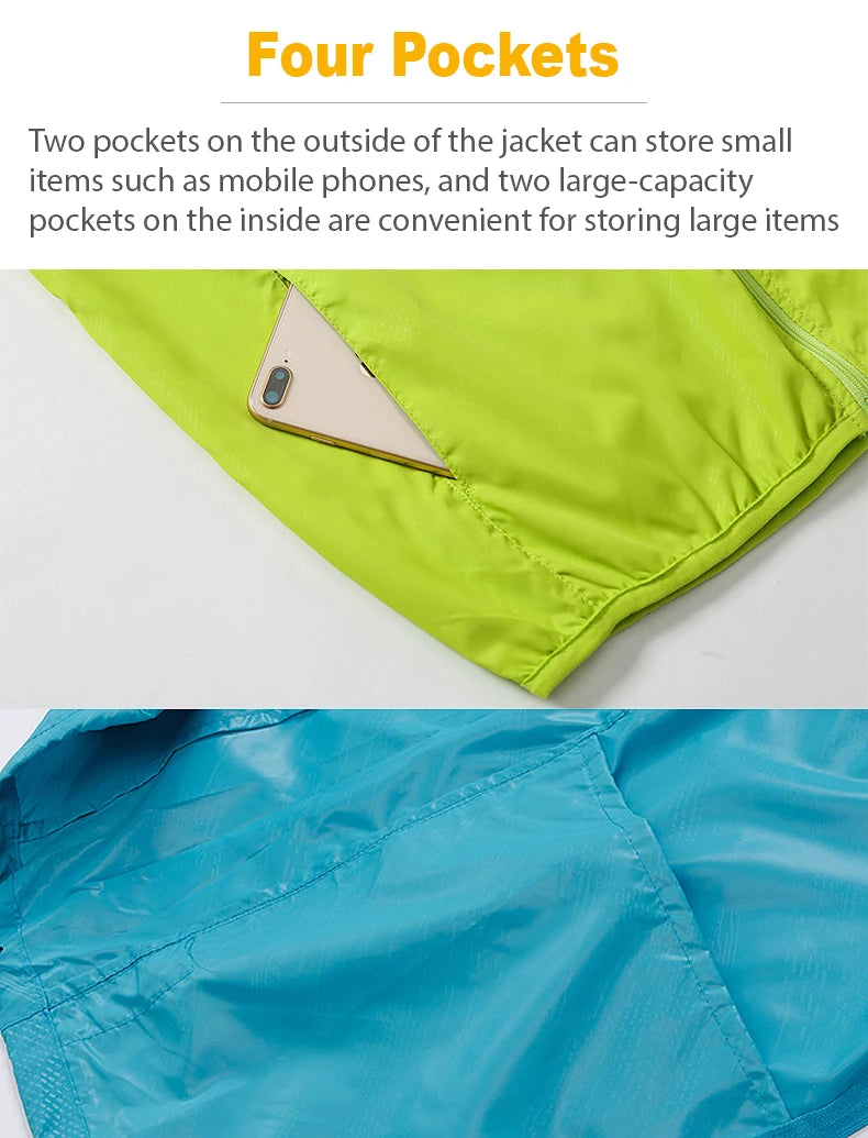 JNLN Unisex Hiking Jacket Men Women Waterproof Quick Dry Camping Windbreaker Outdoor Trekking Fishing Rain Coat Anti UV Clothes