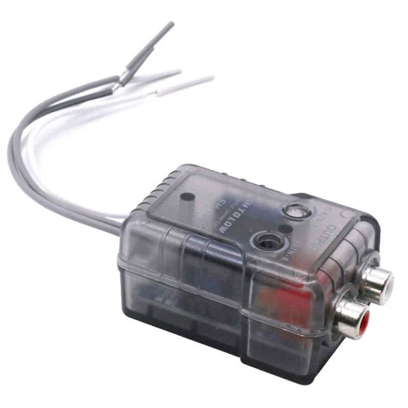 High Level Speaker Signal to Low Level RCA Adapter Car High to Low Subwoofer Converter