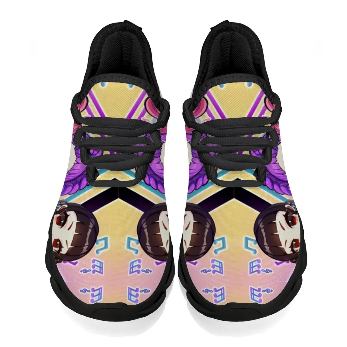 Children's Casual Shoes Cartoon Girls Music Notes Print Casual Sports Sneakers Casual Running Shoes for Men Women Larges
