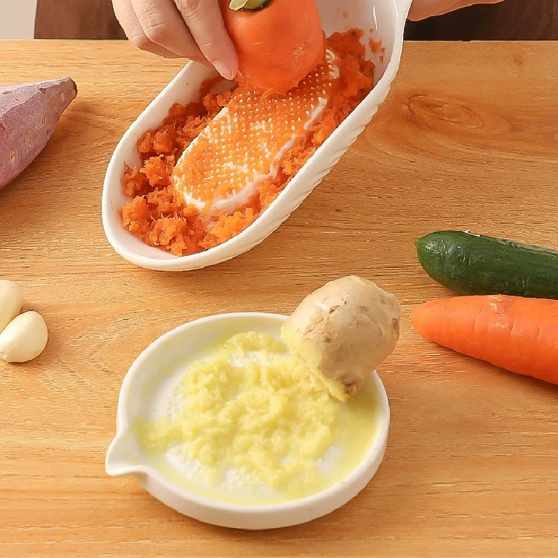 European Ceramic Garlic Grinder Kitchen Vegetable Cooking Food Grinder Manual Ginger Grinder Kitchen Tools Kitchen Accessories