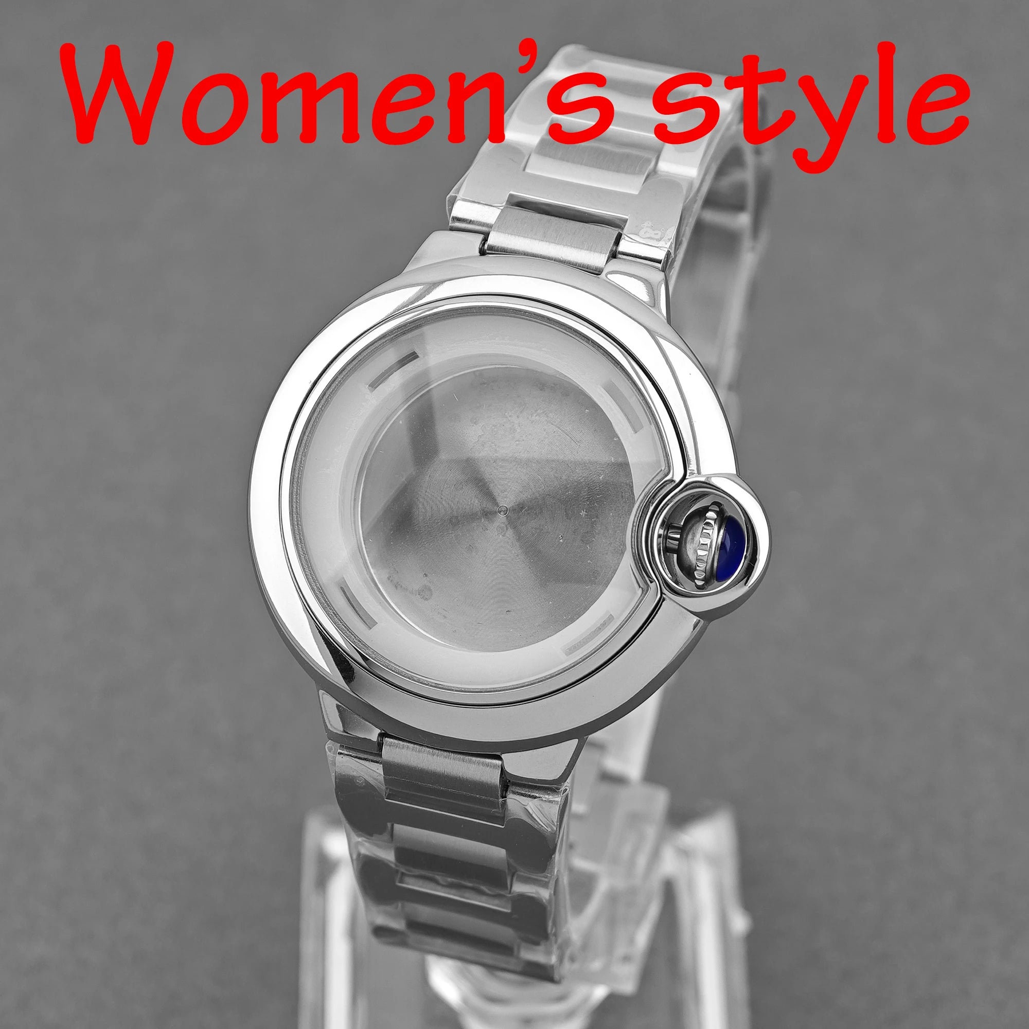 Watch case set Couple-style sizes 42mm/32.8mm stainless steel material suitable for Miyota 8215 / ST6 movements butterfly clasp