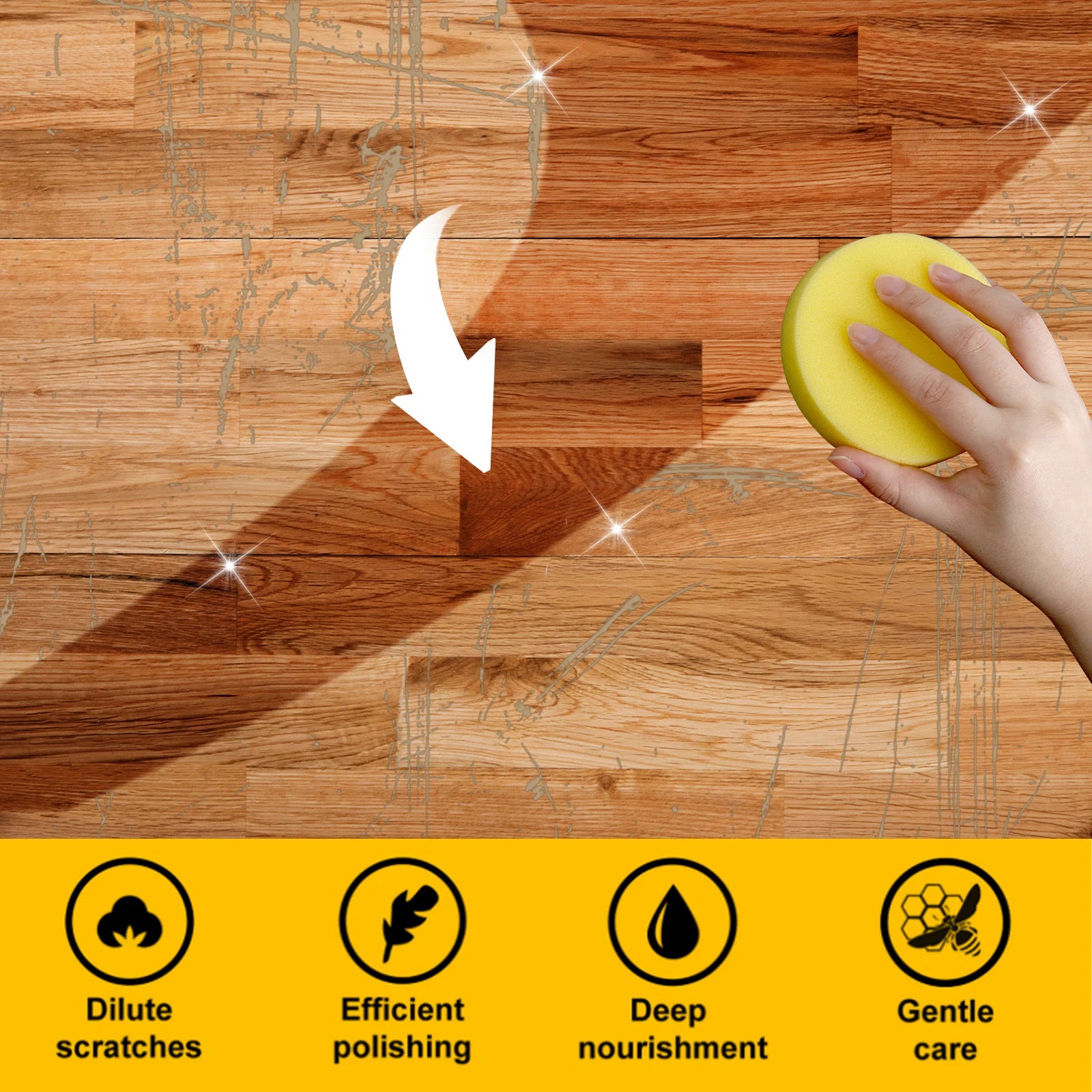 Floor Cleaner; Home Wooden Floor Protection Cleaning Maintenance Wax for Decontamination and Dust Prevention, Polishing and